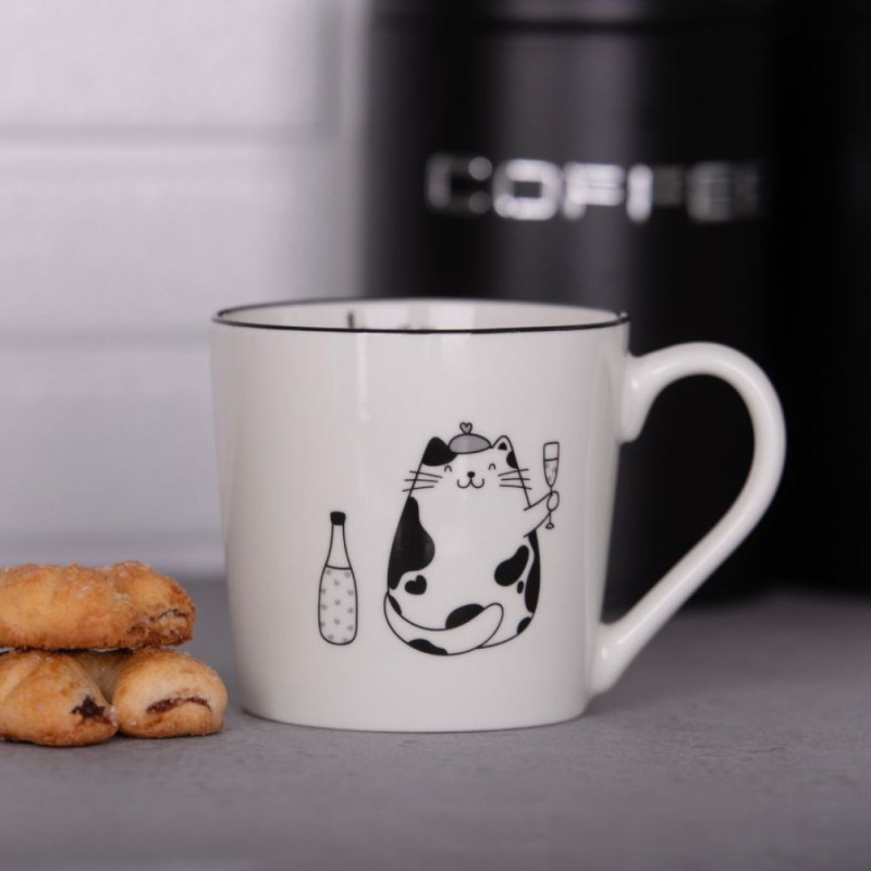 Kubek SWEET ANIMALS 390ml z porcelany New Bone 91402