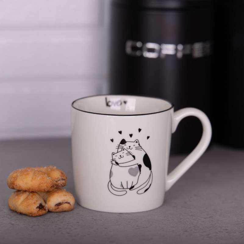 Kubek SWEET ANIMALS 390ml z porcelany New Bone 91402