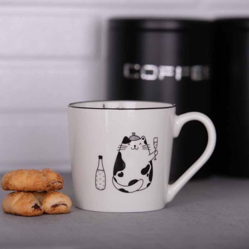 Kubek SWEET ANIMALS 390ml z porcelany New Bone 91402