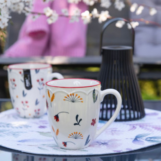 Kubek EXOTIC FLOWER 400ml z porcelany New Bone 81496