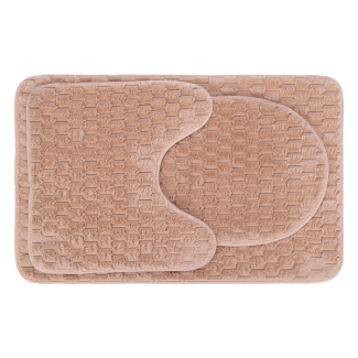 Komplet dywaników łazienkowych ANDORA 50x80/45x45/45x36cm 3 elementy 22235 beżowy