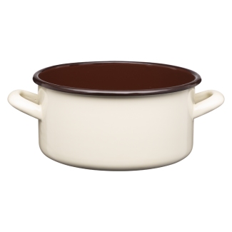 Rondel emaliowany gładki GORDON 20cm/3l 02152 krem
