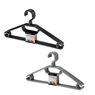 Komplet wieszaków obrotowych LOGAN 5 sztuk 28609 czarny/szary