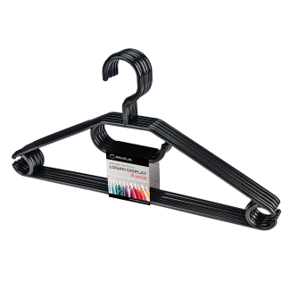 Komplet wieszaków obrotowych LOGAN 5 sztuk 28609 czarny/szary
