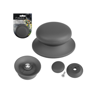 Silikonowy uchwyt do pokrywy szklanej 4121 szary