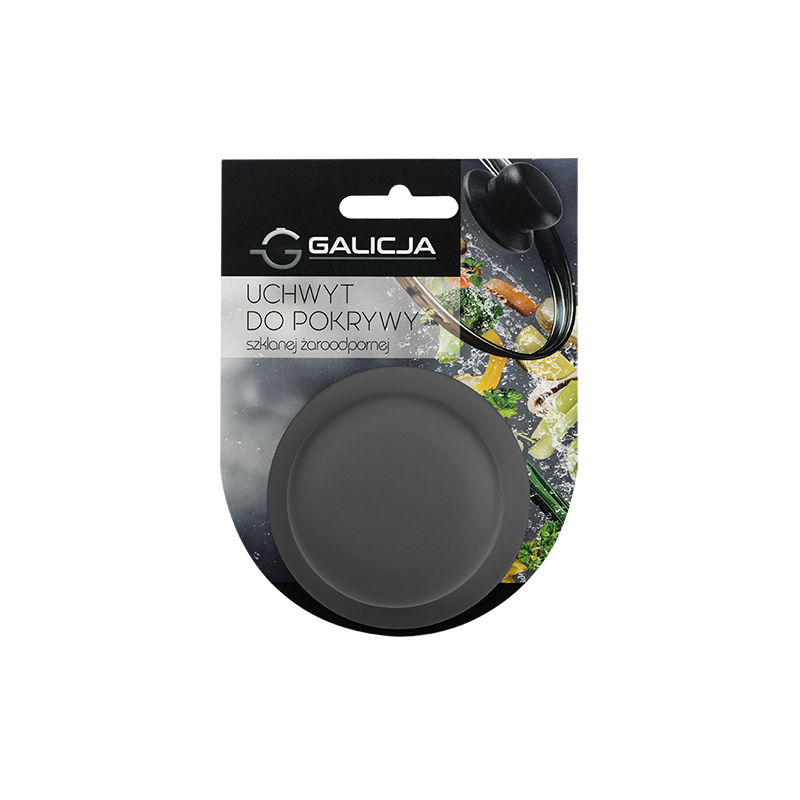 Silikonowy uchwyt do pokrywy szklanej 4121 szary