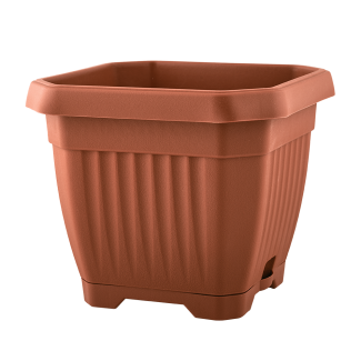 Doniczka z podstawką OCTAGON 30x30cm 25212 terakota