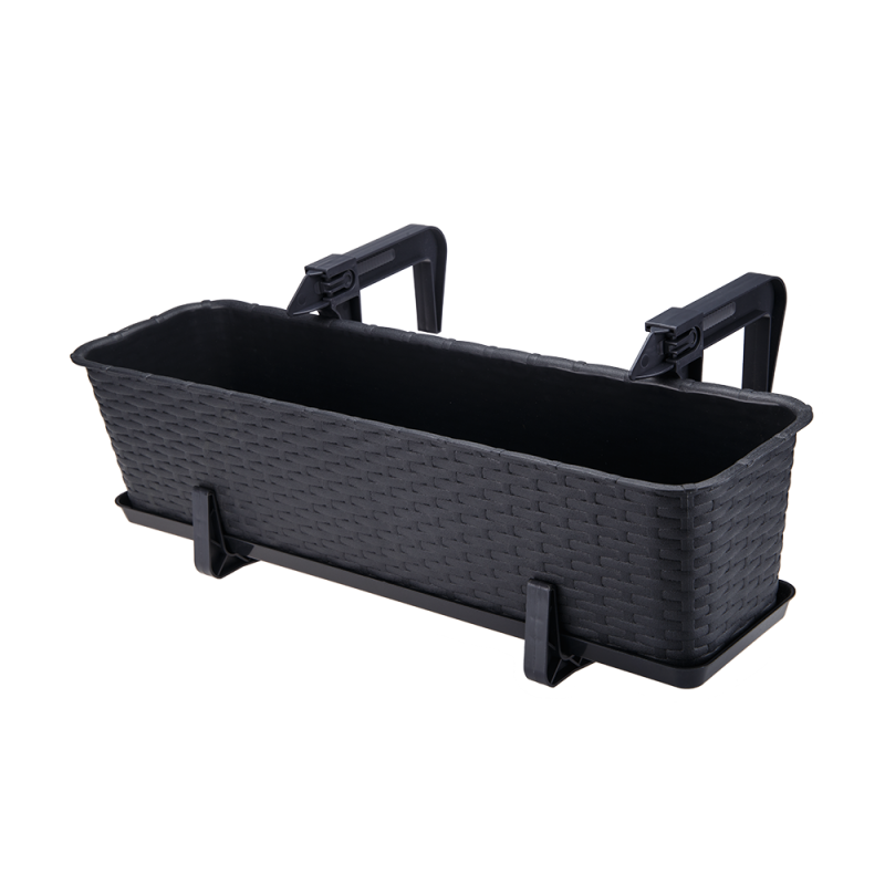 Doniczka balkonowa RATTAN 60cm 7003 antracyt 