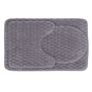 Komplet dywaników łazienkowych ANDORA 50x80/45x45/45x36cm 3 elementy 22235 szary jasny