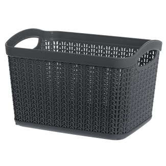 Koszyk prostokątny L WILLOW 6,6l 22794 grafit