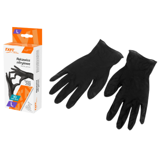 Rękawice nitrylowe BLACK 10 szt. L 00967