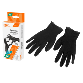 Rękawice nitrylowe BLACK 10 szt. M 00966
