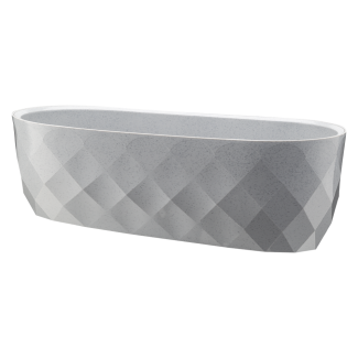 Osłonka owalna KARO 47cm 29382 szary