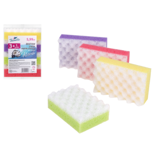 Zestaw gąbek kąpielowych ATENA 3+1 gratis 00598