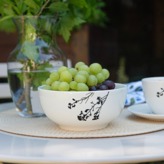 Miseczka MISTY BLACK 750 ml z porcelany New Bone 91441