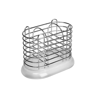 Ociekacz na sztućce z podstawką 0005 biały