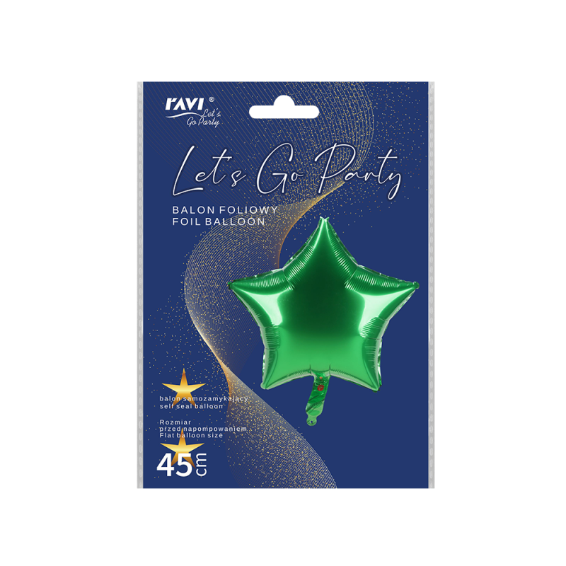 LGP Balon foliowy STAR 32118 green