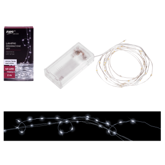 Lampki dekoracyjne 40LED (zimne/białe) 2m 32100