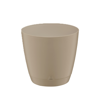 Doniczka z podstawką BEGONIA 16cm 43711 beż
