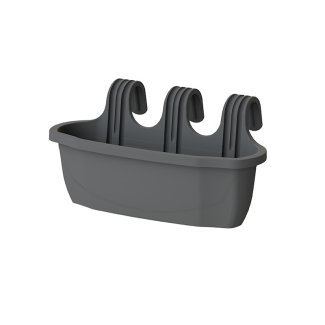 Doniczka balkonowa z uchwytem NIZZA L 43605 antracyt