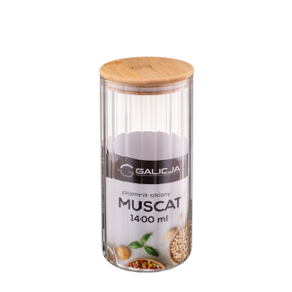Pojemnik szklany MUSCAT 1400ml 40413
