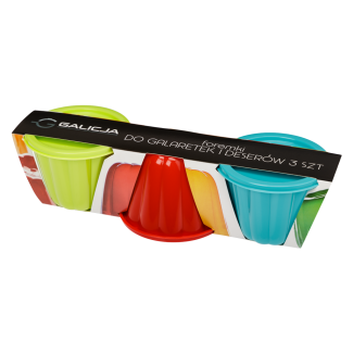 Komplet foremek do galaretek i deserów 200ml 3 sztuki 7465