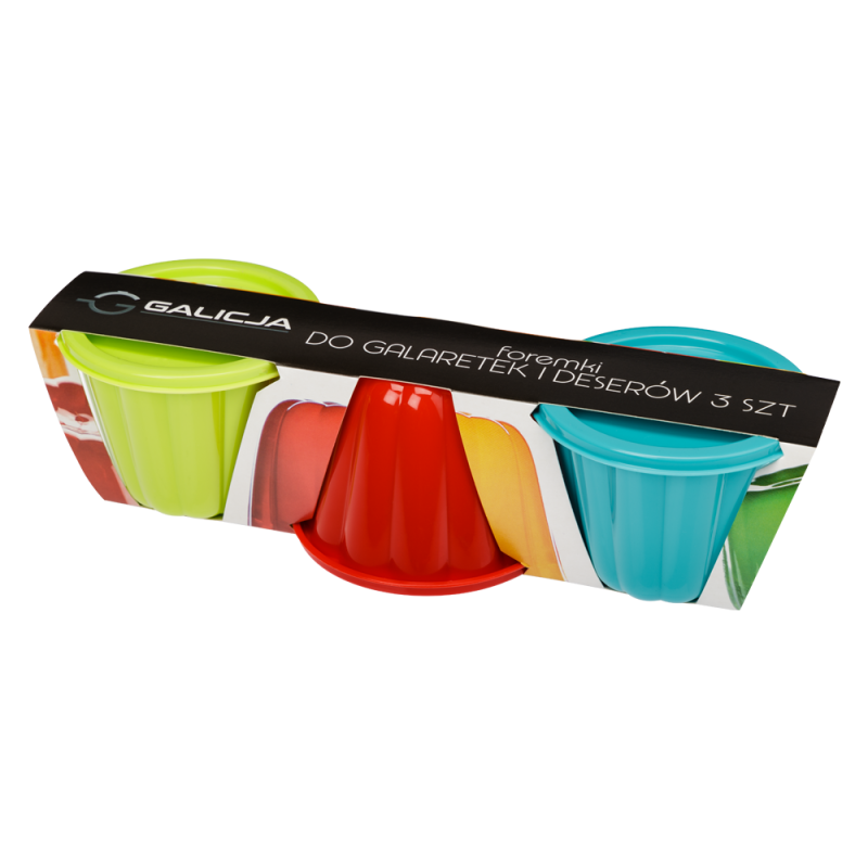 Komplet foremek do galaretek i deserów 200ml 3 sztuki 7465