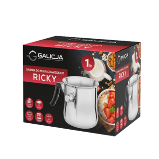 Garnek do mleka z gwizdkiem RICKY 1l 0701