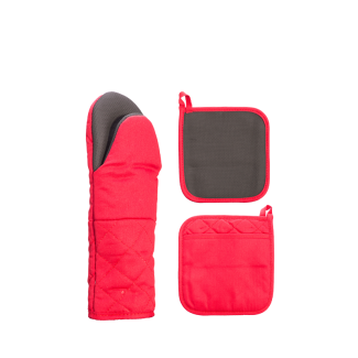 Rękawica i podkładka pod garnek z neoprenem RED 21766