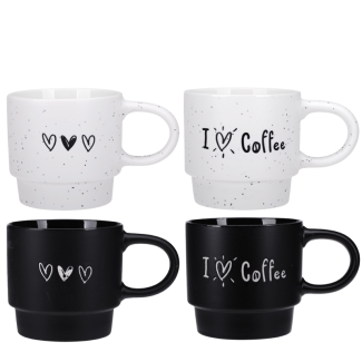 Kubek GRANITE 340 ml z porcelany New Bone 81462