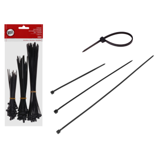 WO Opaski zaciskowe do kabli 50x100mm, 50x150mm, 50x200mm czarne art. 50208