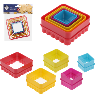 WO Wykrawaczki plastikowe 5 szt. kwadrat art. 10286