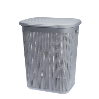 Kosz na bieliznę WILLOW 50l 22759 szary jasny