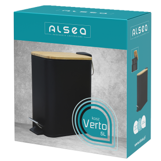 Kosz łazienkowy na śmieci prostokątny VERTO 5l 25755 biały