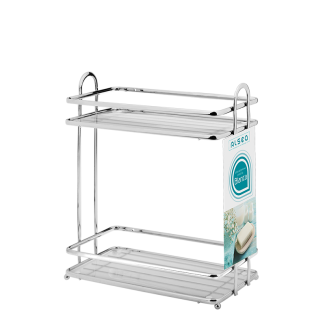 Półka łazienkowa prostokątna 2 poziomowa BLANCA 8187