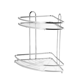 Półka łazienkowa narożna 2 poziomowa BLANCA 0697