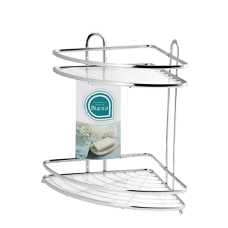 Półka łazienkowa narożna 2 poziomowa BLANCA 0697