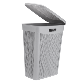 Kosz na bieliznę WILLOW 43l 27236 szary jasny