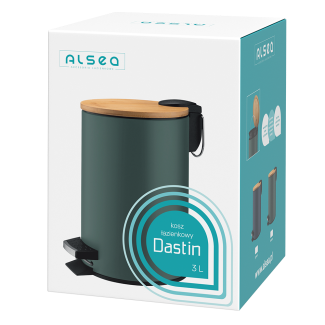 Kosz łazienkowy na śmieci okrągły DASTIN 3l 27695 biały