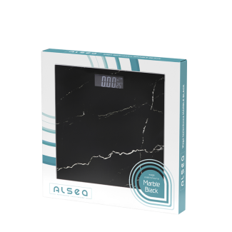 Waga łazienkowa MARBLE BLACK 28x28cm 18504