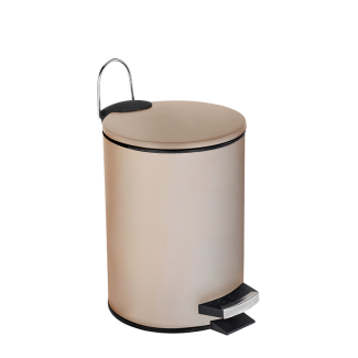 Kosz łazienkowy na śmieci okrągły KEVIN 3l 29054 beżowy