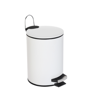 Kosz łazienkowy na śmieci okrągły KEVIN 3l 29054 biały
