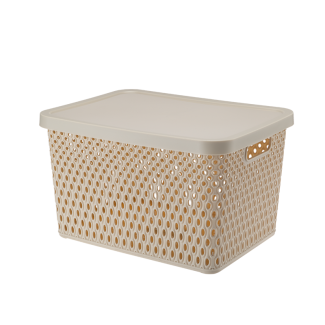 Koszyk z pokrywą ORION 18l 03104 beżowy