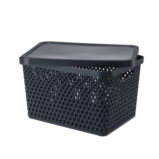 Koszyk z pokrywą ORION 18l 03104 szary