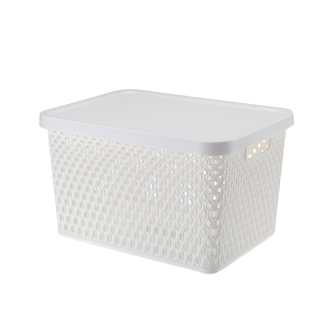 Koszyk z pokrywą ORION 18l 03104 biały