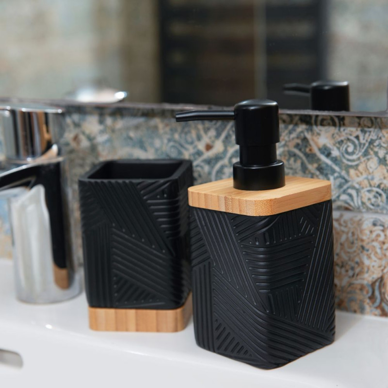 Dozownik na mydło CAMINO kwadratowy 08833 czarny