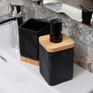 Dozownik na mydło CAMINO kwadratowy 08833 czarny
