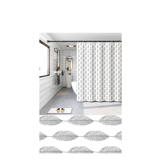 Zasłona prysznicowa PEVA 180x180cm 27516 wzór 17