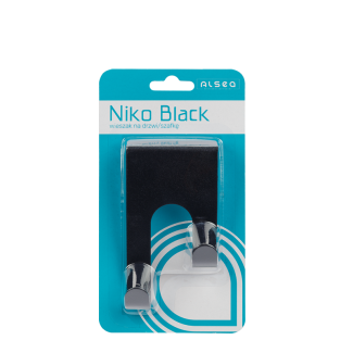 Wieszak na drzwi-szafkę NIKO BLACK 24314