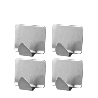 Komplet wieszaków samoprzylepnych kwadratowych NIKO 4 sztuki 6469